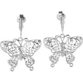 Aloha Earrings Non Pierced Clip On Butterfly Dangling Earrings