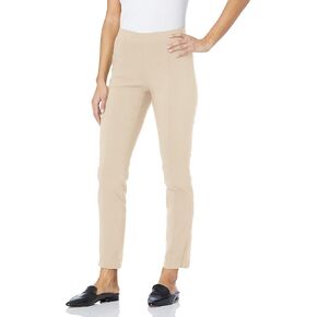 Rafaella Women's Solid Supreme Stretch Dress Pants with Pull-on Waistband and Pockets, Durable Work Slacks, 30.5" Inseam