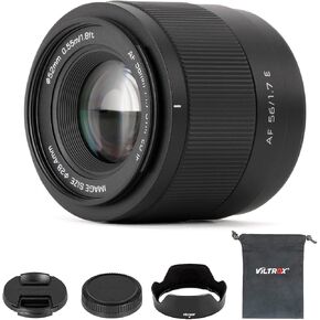 VILTROX 56mm F1.7 E-Mount APS-C STM Lightweight Auto Focus Lens for Sony E-Mount Cameras A6000 A6100 A6300 A6400 A6500 A6600 A6700 ZV-E10 FX30 ZC-E10II FX3 A7C A7SII A7III A7RIIl A7IV A7RIV A9