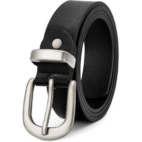 VONMELLI Women's Belt for Jean, Leather Belt for Women Dress Pant with Fashion Gold Buckle