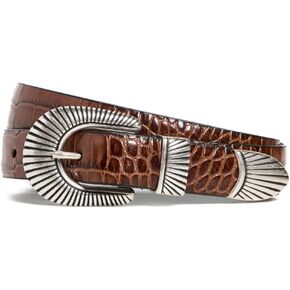 Anderson's Women's Narrow Western Mock Croc Belt