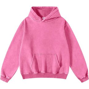 Mens Hoodies Vintage Oversized Hoodie Acid Wash Fleece Pullover Plush Heavyweight Streetwear Sweatshirts