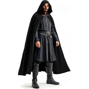 Ibeauti Renaissance Cloak Cloak Cloak Halloween Medieval Cape Cape Women Men