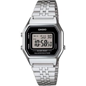 Casio Ladies Silver Silver Tone Digital Watch LA-680WA-1DF