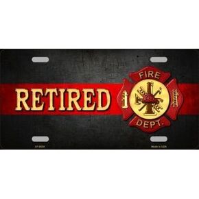 Retired Fire Thin Red Line Novelty Metal License Plate Tag LP-8539