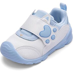 Balabala Toddler Casual Sneakers Unisex Kids Walking Shoes with Hook and Loop, Breathable Cozy and Lightweight