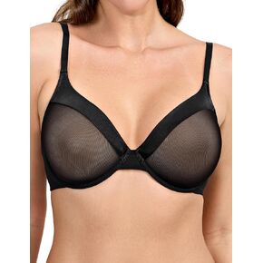 Wingslove Women's Sexy Sheer Lace Bra Demi See Through Mesh Bralette Unlined Underwire Support Non Padded