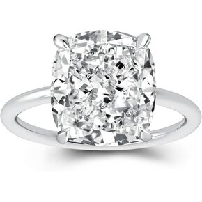 5.0ct Crushed Ice Solitaire Cushion Cut Engagement Ring,925 Sterling Silver Simulated Diamond Promise Ring for Wedding,Daily,Travel,Party