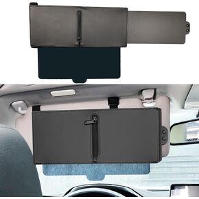 Car Sun Visor Extender Protection Anti-Glare Contrection ، Roaled Sun Visor للسيارة مع منزلق سحاب ، امتداد مع عدسة الكمبيوتر والظل الجانبي للقيادة الآمنة (جانب القيادة اليسرى)