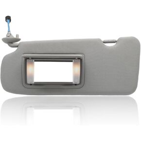 Sun Visor Left Driver Side LH with Mirror and Light, Fit for 2017 2018 2019 2020 2021 2022 Honda CR-V, Replacement OE# 83280-TLA-A12ZB, Color: Gray (Left Driver Side)