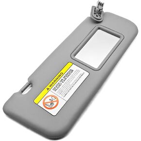 Sun Visor Passenger Side Fit for Hyundai Accent 2011-2015 Replace 85220-1R000 Front Right Gray w/Makeup Mirror