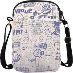 ZJXHPO Kpop Crossbody Bag Kpop Lover Gift Concert Messenger Bag K-pop Shoulder Bag Kpop Team Carry On Bag