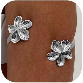 Upper Arm Cuff Bracelets for Women Adjustable Starfish Flower Arm Cuffs Open Bracelets Jewelry