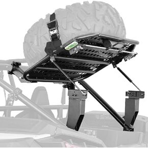 KEMIMOTO UTV Spare Tire Carrier Compatible with 2024-2025 Polaris RZR XP 1000 / XP 4 1000 Function as a Cargo Rack and Spare Tire Mount Cargo Capacity 176 Lbs