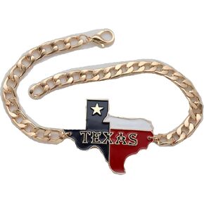 Women Western Texas State Boot Jewelry Chain, Gold