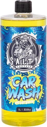 Salty Captain Car Wash Soap 33.8oz-شامبو السيارات عالي الأعلى لمدافع الرغوة أو البنادق أو غسل دلو-حماية مضادة للانتعاش وآمنة على جميع الأسطح-جودة مختبر متميزة in Kuwait
