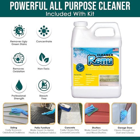 Deck Armor Sealer-Never Scrub Scrub مرة أخرى معالجة سطح السفينة المركب والمنظف الممتاز-المزيد من البقع السوداء ، وبقع الأوساخ والشفات. تبقي الأسطح تبدو تنظيفها فقط وخالية من البقع لمدة عام (نصف جالون) in Kuwait