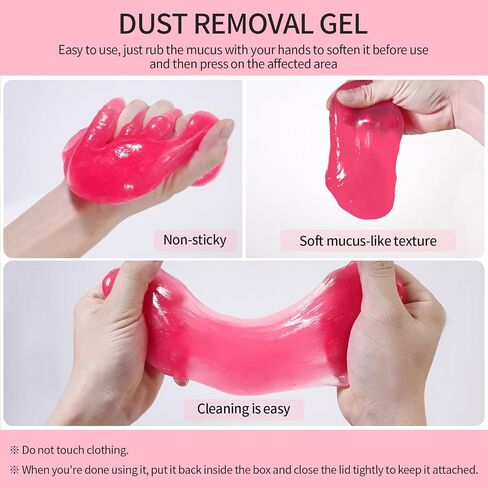 Multipurpose Cleaning Gel for Car and Home - Professional Auto Detailing Putty, Keyboard Cleaner, Reusable, Eco-Friendly, Biodegradable, Lemon Scented, 5.6 oz(Pink) in Saudi Arabia