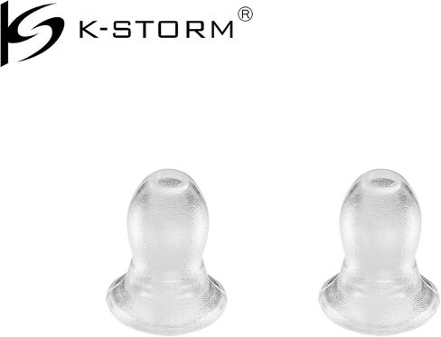 KS K-STORM Replacement Silicone Mushroom Earbud EarTips for Acoustic Tube Earpieces (Pack of 10) in Saudi Arabia