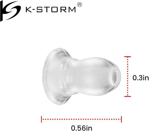 KS K-STORM Replacement Silicone Mushroom Earbud EarTips for Acoustic Tube Earpieces (Pack of 10) in Saudi Arabia