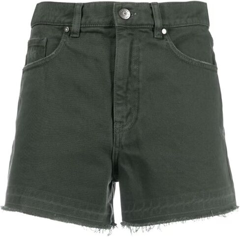 Lachmose Denim Shorts for Women Summer High Waisted Stretchy Frayed Raw Hem Jean Shorts in Kuwait