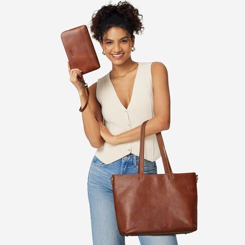 S-ZONE Leather Tote Bag for Women Large Shoulder Bag Work Top Handle Handbag Satchel Purse 2Pcs Set in Saudi Arabia