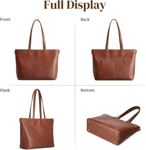 S-ZONE Leather Tote Bag for Women Large Shoulder Bag Work Top Handle Handbag Satchel Purse 2Pcs Set in Saudi Arabia