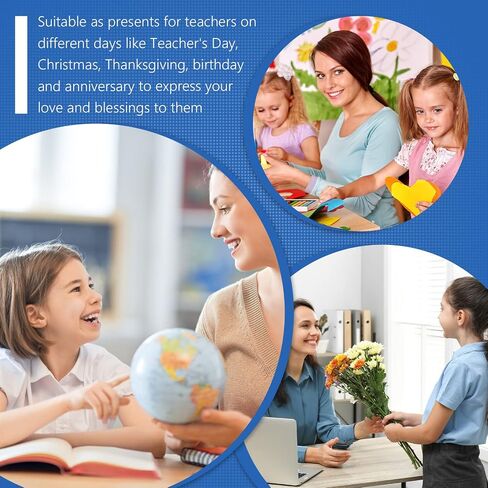 Henoyso 8 PCS PROSTER TESTARY GIFT ، HOPTS التخرج من أساور المعلمين مع بطاقات نعمة المعلم نعمة سوار قابل للتعديل لهدية المعلم in Saudi Arabia