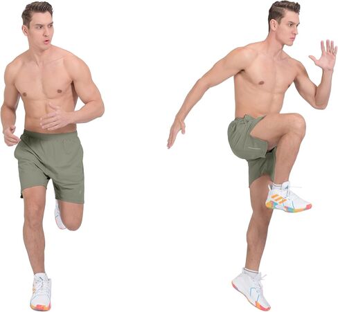 Little Donkey Andy Men's Athletic Running Shorts Lightweight, Quick-Dry, Breathable Gym Shorts with Mesh Liner in Saudi Arabia