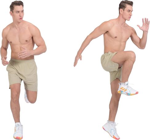 Little Donkey Andy Men's Athletic Running Shorts Lightweight, Quick-Dry, Breathable Gym Shorts with Mesh Liner in Saudi Arabia