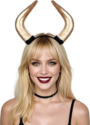 MOSTORY Devil Horns Headband for Adult - Gothic Horn Headband for Halloween Cosplay Renaissance Photo Shoot (Detachable) in Saudi Arabia