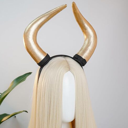 MOSTORY Devil Horns Headband for Adult - Gothic Horn Headband for Halloween Cosplay Renaissance Photo Shoot (Detachable) in Saudi Arabia