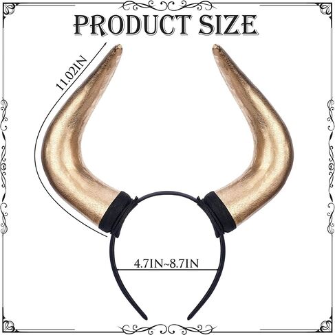 MOSTORY Devil Horns Headband for Adult - Gothic Horn Headband for Halloween Cosplay Renaissance Photo Shoot (Detachable) in Saudi Arabia