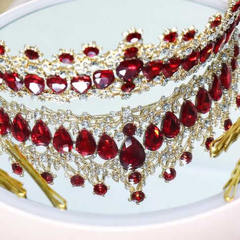 ولي العهد وتيارات للنساء فتاة ، الأميرة الفضية تيارا كريستال تيجان ، إكسسوارات شعر الرؤوس راينستون لعيد ميلاد هدايا حفل زفاف (الفضة) in Kuwait