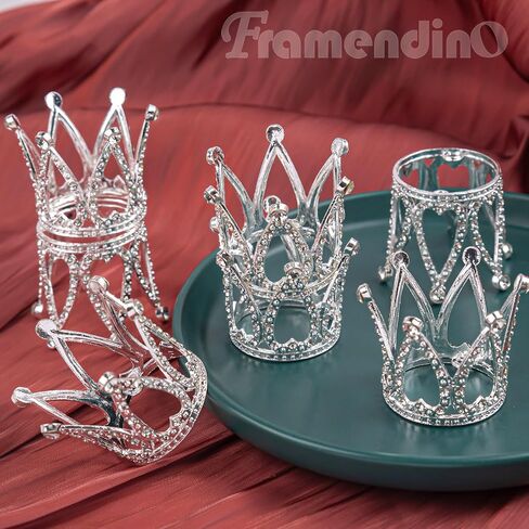 Framendino Tiny Crown Mini Cake Cupcake Decoration for Wedding Birthday in Saudi Arabia