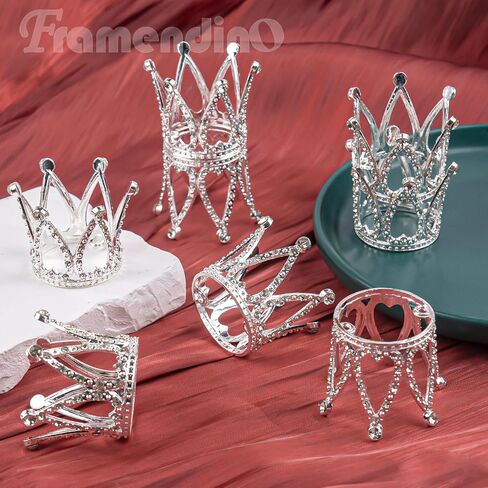 Framendino Tiny Crown Mini Cake Cupcake Decoration for Wedding Birthday in Saudi Arabia