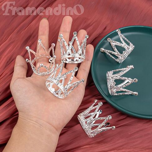 Framendino Tiny Crown Mini Cake Cupcake Decoration for Wedding Birthday in Saudi Arabia