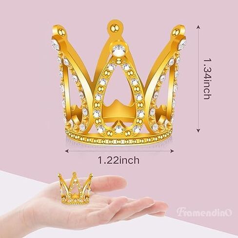 Framendino Tiny Crown Mini Cake Cupcake Decoration for Wedding Birthday in Saudi Arabia