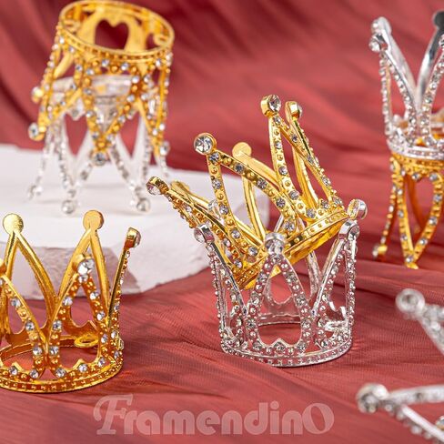 Framendino Tiny Crown Mini Cake Cupcake Decoration for Wedding Birthday in Saudi Arabia