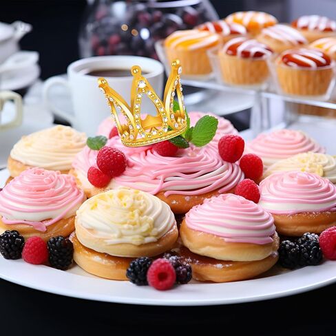 Framendino Tiny Crown Mini Cake Cupcake Decoration لعيد ميلاد الزفاف in Saudi Arabia