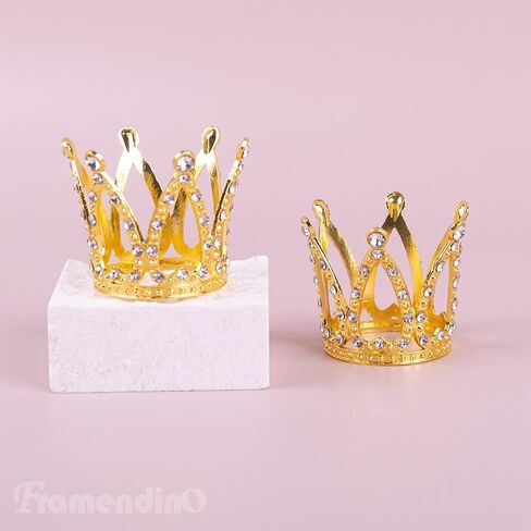 Framendino Tiny Crown Mini Cake Cupcake Decoration لعيد ميلاد الزفاف in Saudi Arabia