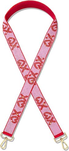 NVENF Valentine’s Day Purse Strap Replacement Beaded Purse Straps Red Pink XOXO Heart Crossbody Bag Purse Strap Accessories in Saudi Arabia