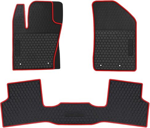 Car Floor Mats for Jeep Renegade 2015 2016 2017 2018 2019 2020 2021 2022 2023 2024 2025 Custom Fit Black Red Rubber Car Floor Liners Set All Weather Protection Heavy Duty Odorless in Saudi Arabia