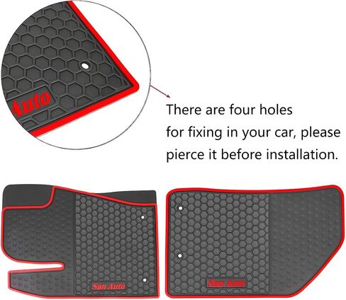 Car Floor Mats for Jeep Renegade 2015 2016 2017 2018 2019 2020 2021 2022 2023 2024 2025 Custom Fit Black Red Rubber Car Floor Liners Set All Weather Protection Heavy Duty Odorless in Saudi Arabia