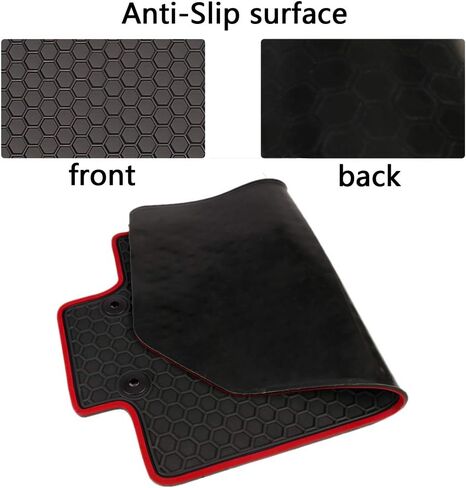 Car Floor Mats for Jeep Renegade 2015 2016 2017 2018 2019 2020 2021 2022 2023 2024 2025 Custom Fit Black Red Rubber Car Floor Liners Set All Weather Protection Heavy Duty Odorless in Saudi Arabia