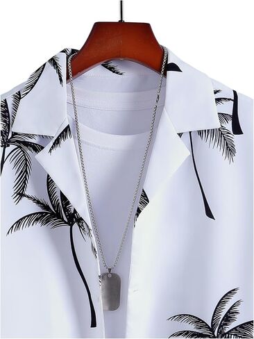 GORGLITTER Men's Hawaiian Beach Outfits 2 Piece Tropical Button Down Shirts and Shorts Summer Set in Saudi Arabia