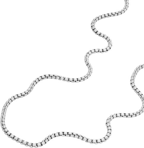 Fossil Men's All Stacked Up Stainless Steel Chain Necklace, Color: Silver (Model: JF04721040) in Saudi Arabia