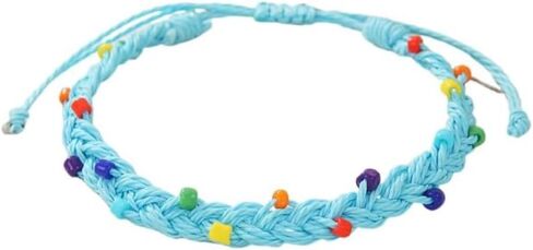 Simple Handmade Knitted String Bracelets Adjustable Braided Rope Bracelets Anklet Kabbalah Protection Waterproof Summer Beach All-matching Surfer Bracelets Anklet Lucky Jewelry in Saudi Arabia