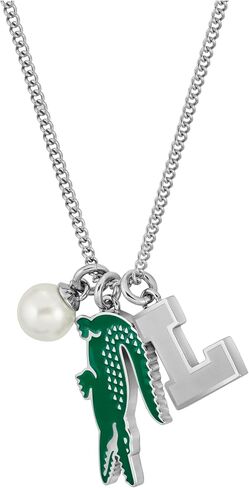 Lacoste Umpire - Charm Pendant Necklace for Men and Women – Stainless Steel Jewelry, Adjustable – Stylish and Bold Design, Fashion Accessory – Gift for Him and Her in Saudi Arabia