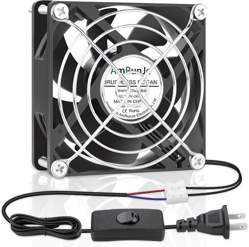 EC Cooling Fan 110V 115V 120V 220V 240V 92mm X 25mm AC High Speed Dual Ball Bearing for Receiver PS4 Cabinet Xbox Greenhouse Cooling in Saudi Arabia